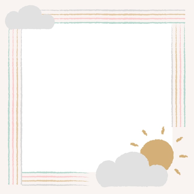 El diseño de la frontera de la lluvia del cuadro PNG clipart doodle