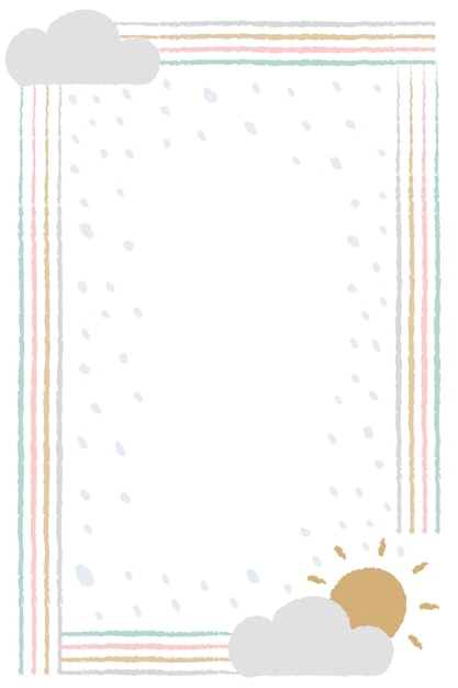 El diseño de la frontera de la lluvia del cuadro PNG clipart doodle