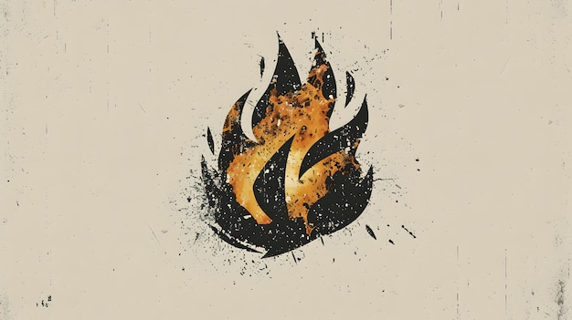 un diseño de fuego con una llama