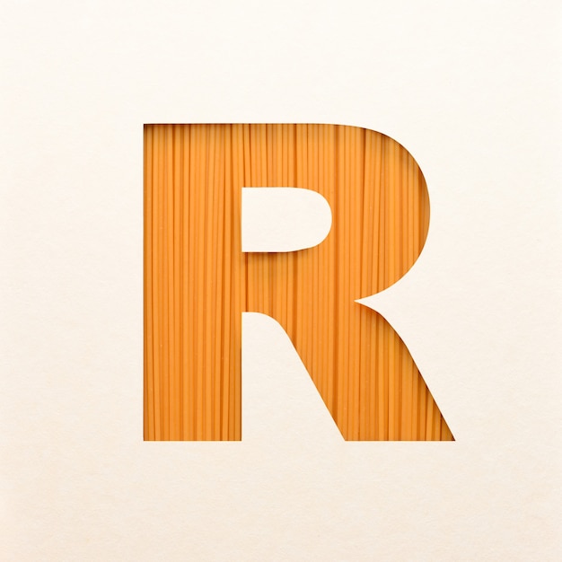Diseño de fuente, fuente de alfabeto abstracto con textura de madera, tipografía de madera realista - R