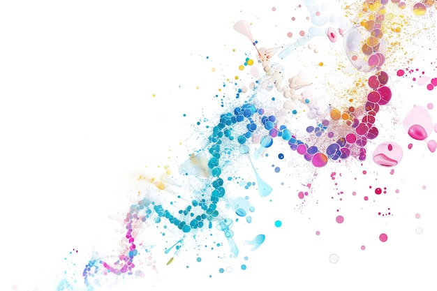 Diseño de genes abstractos en fondo blanco