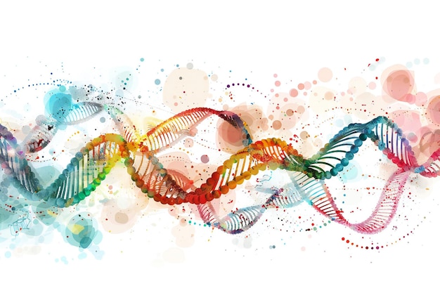 Diseño de genes abstractos en fondo blanco