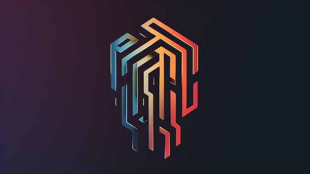 Diseño geométrico abstracto con formas hexagonales y líneas coloridas
