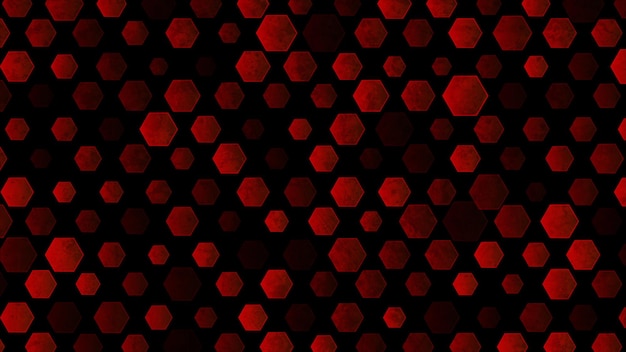 Diseño geométrico abstracto de hexágonos de grunge rojo