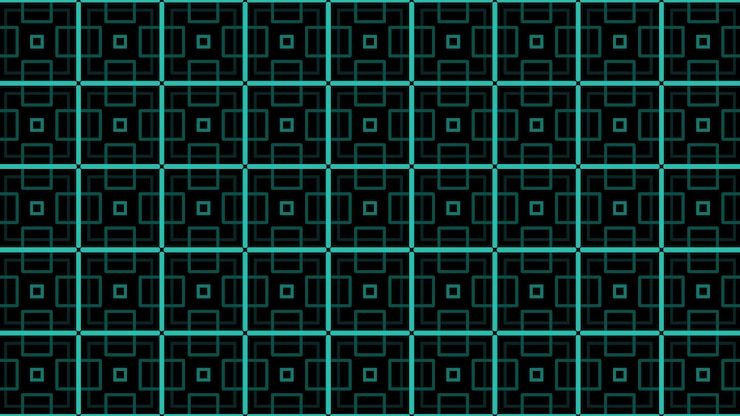 Foto diseño geométrico con patrón de caleidoscopio en estampado verde y materiales textiles