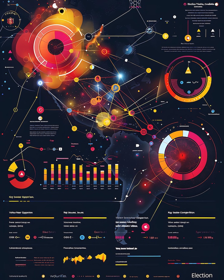 Foto diseño geométrico de la web con efecto de cuadrícula sitio web estructurado inspirado en la idea de diseño de la web política