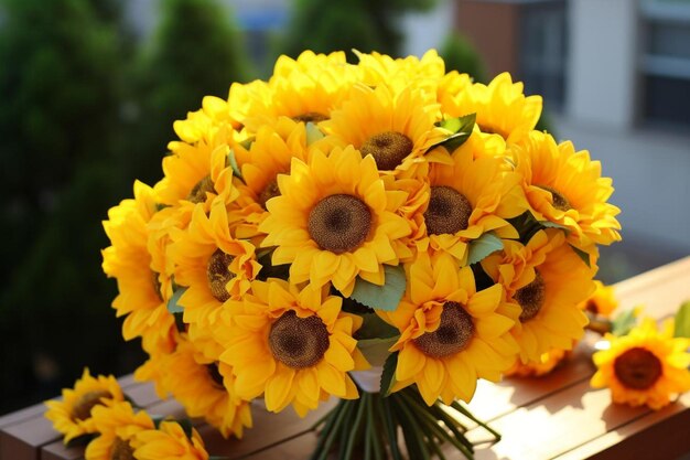 Diseño de girasol amarillo brillante para decoraciones