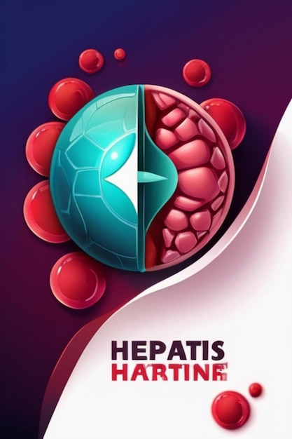 Diseño gradiente día mundial de la hepatitis con hígado y medicina