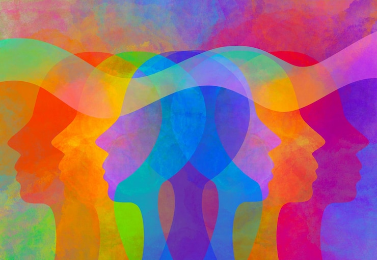 Foto diseño gráfico arcobaleno empatia meditación fuerza de los 7 chakras rilassamento