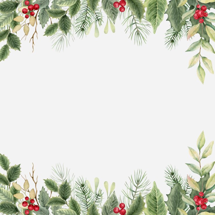 Diseño gráfico de bordes navideños