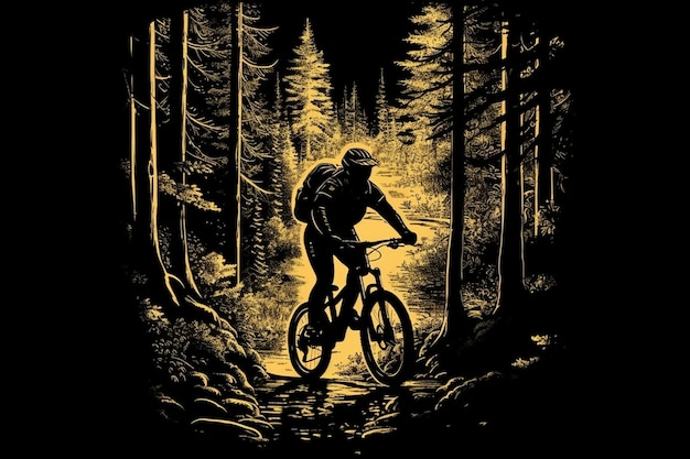 Diseño gráfico de camisetas de ciclismo de montaña