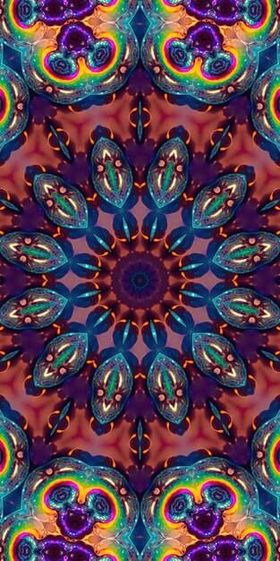 Diseño gráfico de mandala de pintura de arte de fondo colorido geométrico abstracto