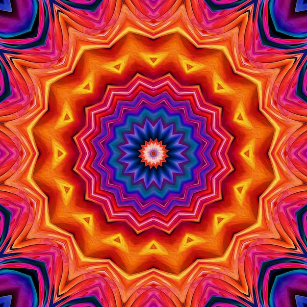 Diseño gráfico de mandala de pintura de arte de fondo místico geométrico antiguo abstracto