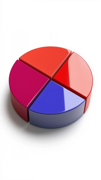 Diseño de gráficos de pastel 3D coloridos para la representación de datos