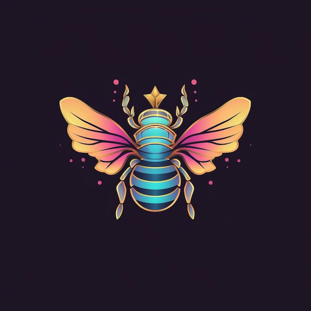 Diseño gratuito del logotipo de la reina de las abejas para su negocio