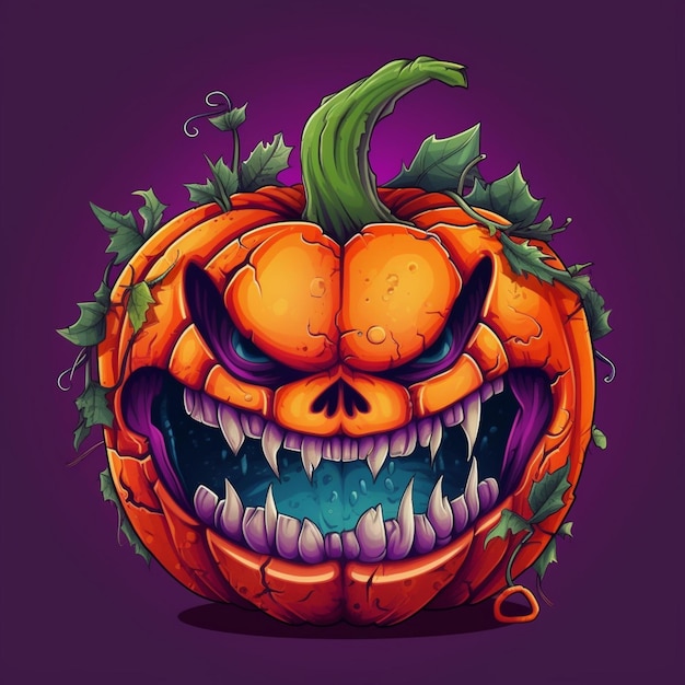 diseño de halloween aterrador y genial