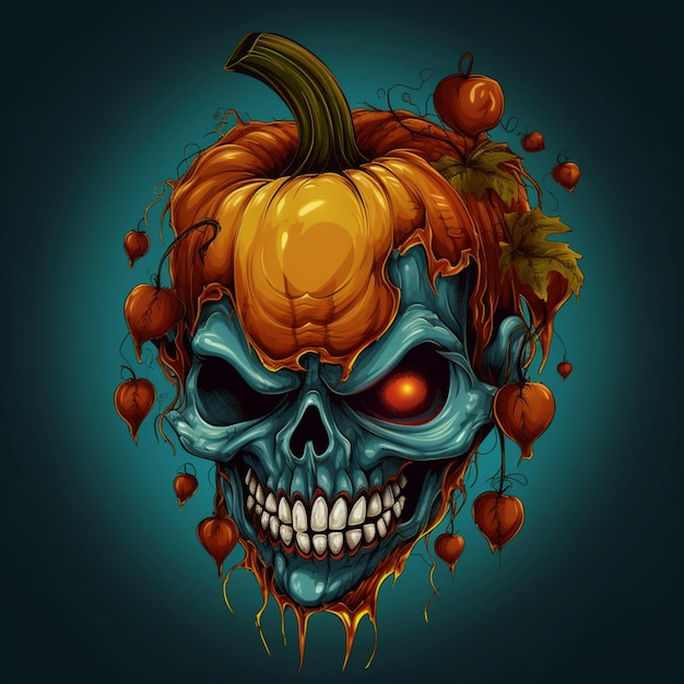 diseño de halloween aterrador y genial