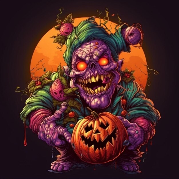 diseño de halloween aterrador y genial