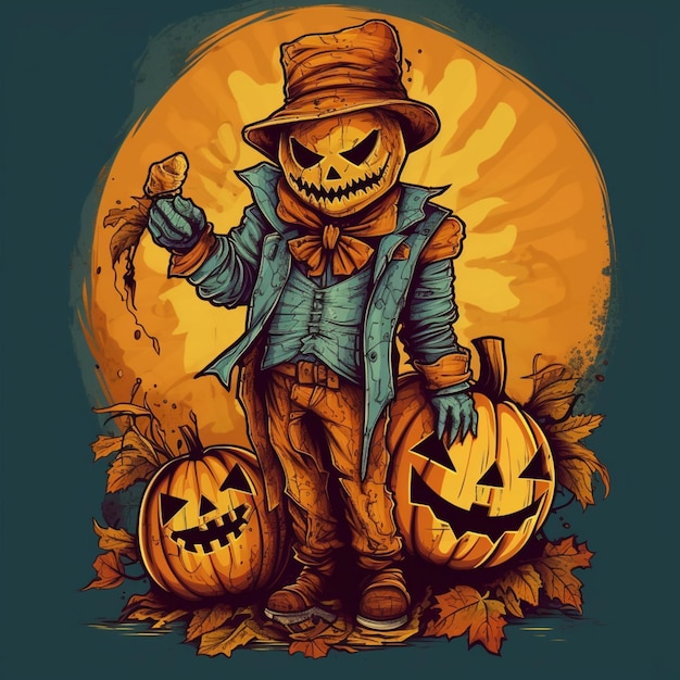 diseño de halloween aterrador y genial