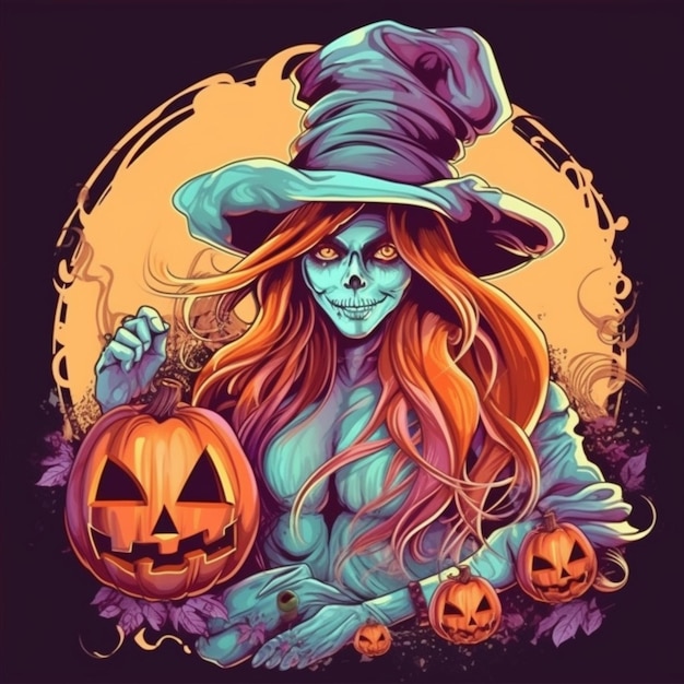 diseño de halloween aterrador y genial