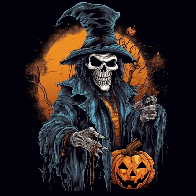 diseño de halloween aterrador y genial