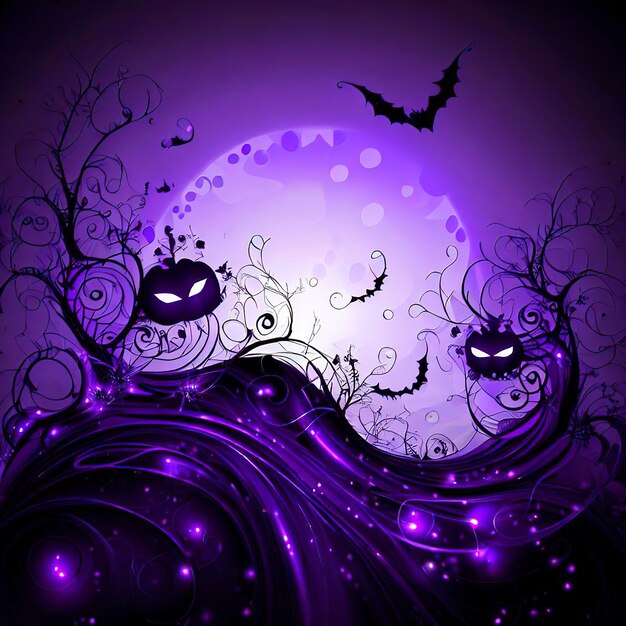 Foto diseño de halloween morado