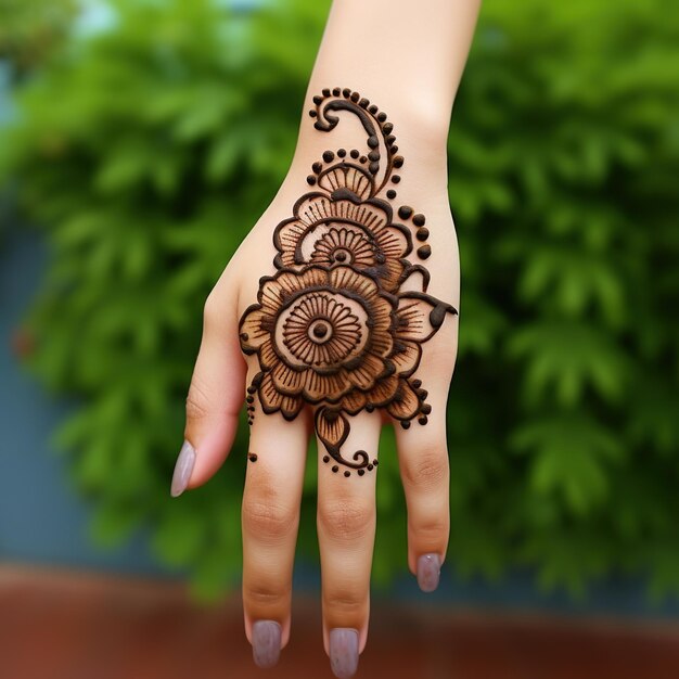 Foto diseño de henna mehendi libre novia india pakistaní asiática diseño de mehndi indio y árabe