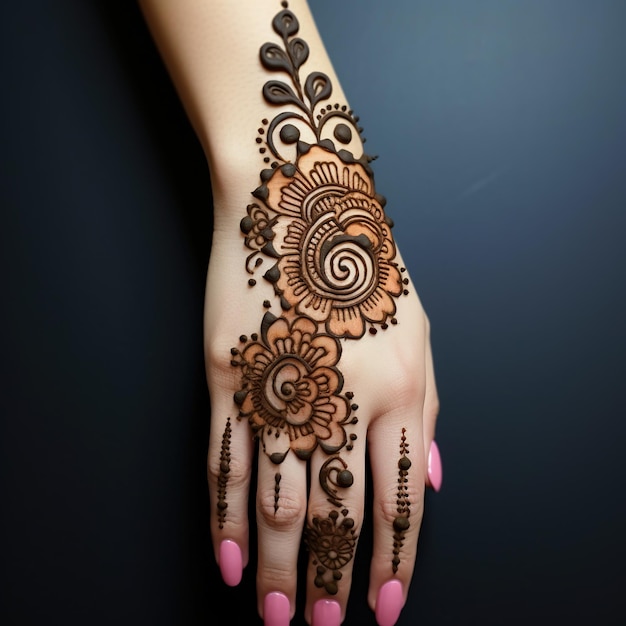 Diseño de henna mehendi libre novia india pakistaní asiática diseño de mehndi indio y árabe