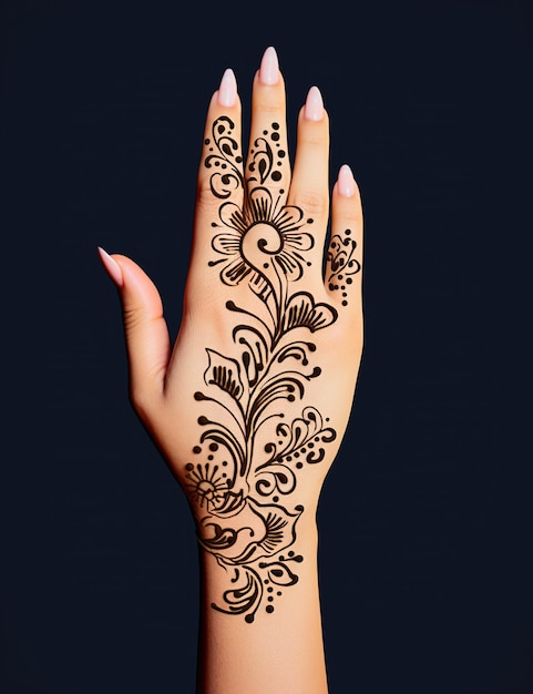 Diseño de henna mehendi libre novia india pakistaní asiática diseño de mehndi indio y árabe