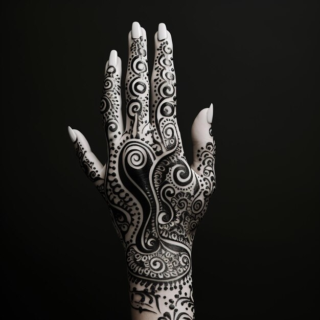 Foto diseño de henna mehendi libre novia india pakistaní asiática diseño de mehndi indio y árabe