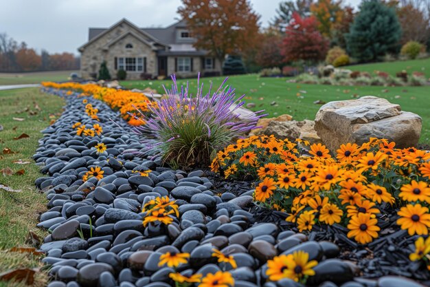 diseño de hermosas flores coloridas jardín paisajismo ideas de inspiración