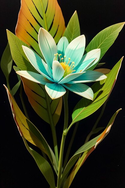 Diseño hermoso del ejemplo del arte abstracto del fondo del papel pintado de las flores coloridas