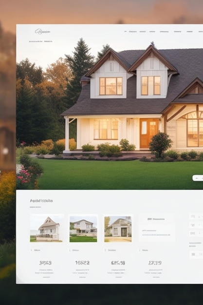 Foto un diseño de hogar para una casa con un diseño de hogar en el sitio web.