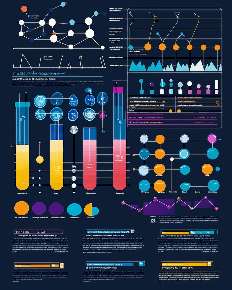 Foto diseño de hojas de trampa de valor de laboratorio de infografía colorida