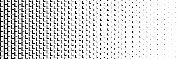 diseño horizontal de media tonalidad negra de la letra L mayúscula para el patrón y el fondo