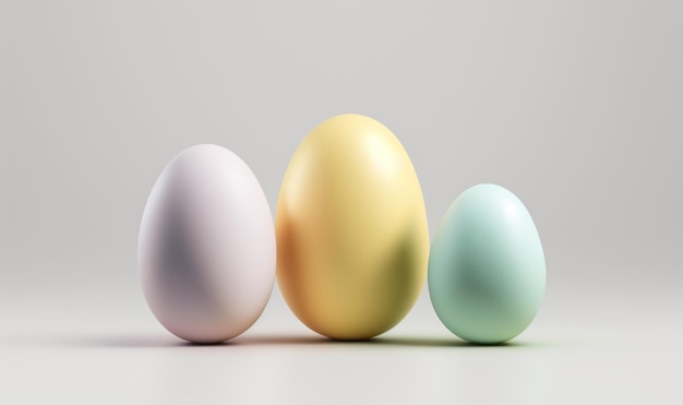 Diseño de huevo de Pascua etéreo sobre fondo blanco para uso profesional