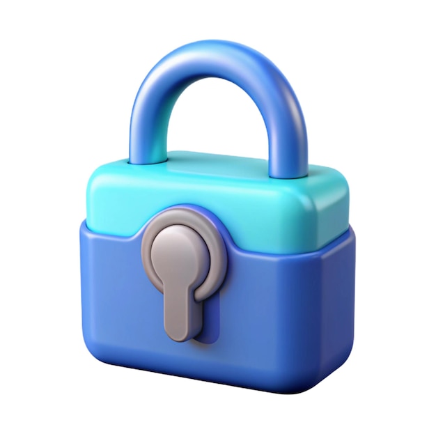 diseño de icono de bloqueo de renderización 3D