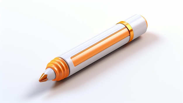 Foto diseño de icono de extensor de lápiz isométrico en fondo blanco