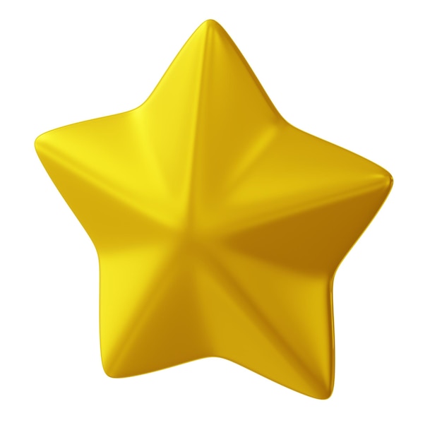 diseño de icono de icono de estrella de renderizado 3d para diseño de banner de interfaz de usuario de juego para aplicación