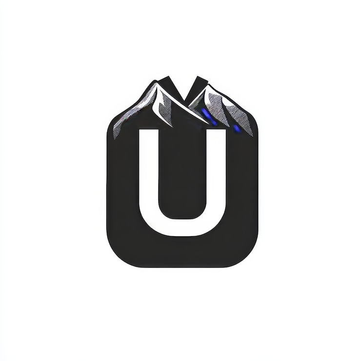 Foto el diseño del icono del logotipo de la letra u es adecuado para una empresa o negocio