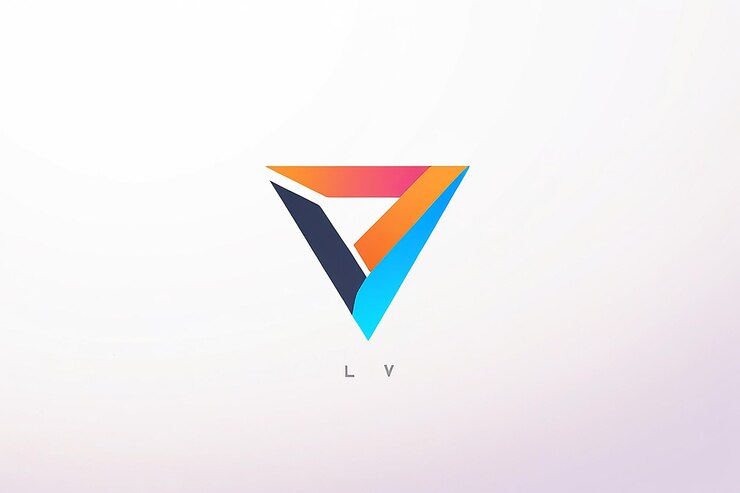 Foto el diseño del icono del logotipo de la letra v