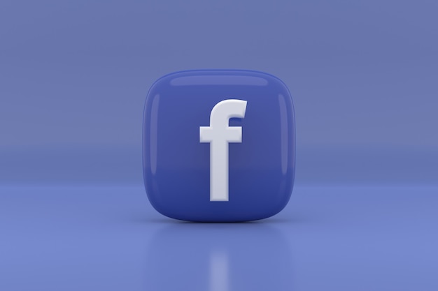 Diseño de icono de redes sociales. Representación 3D.