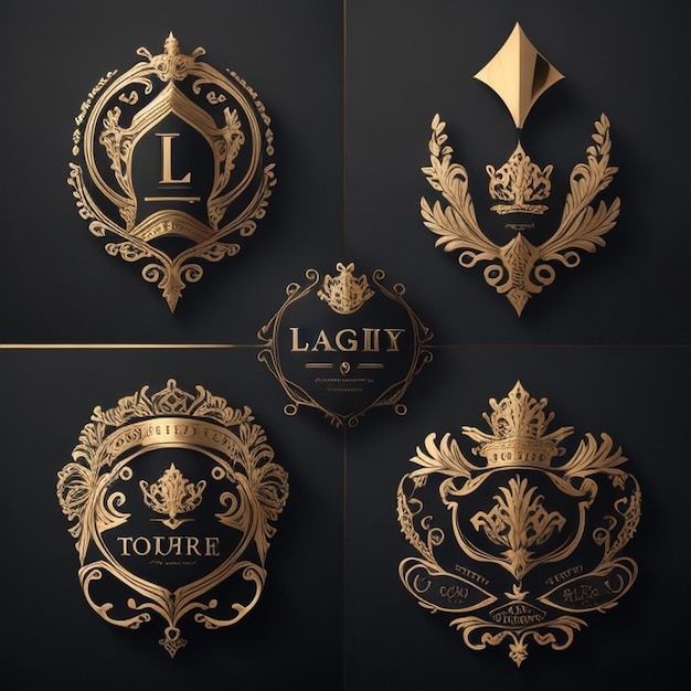 Diseño de iconos planos de colecciones de logotipos