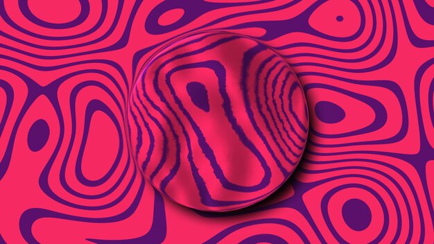 Diseño de ilusión de distorsión de línea D diseño geométrico rosa suave púrpura patrón despejado arte de ilustración