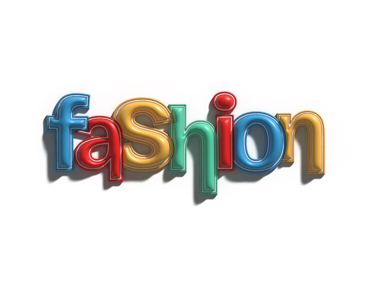 Foto diseño de ilustración 3d caligráfico de moda.