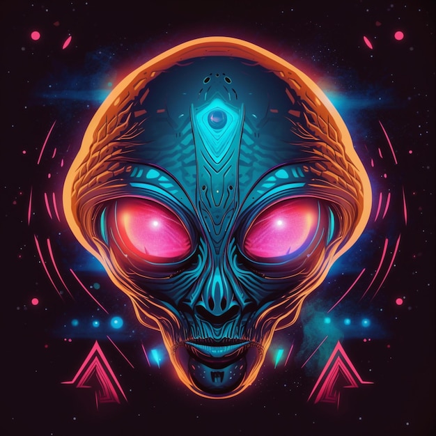 Diseño de ilustración alienígena