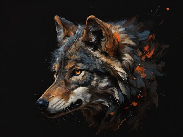 diseño de ilustración de cool wolf