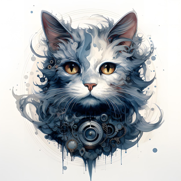 diseño de ilustración de gato