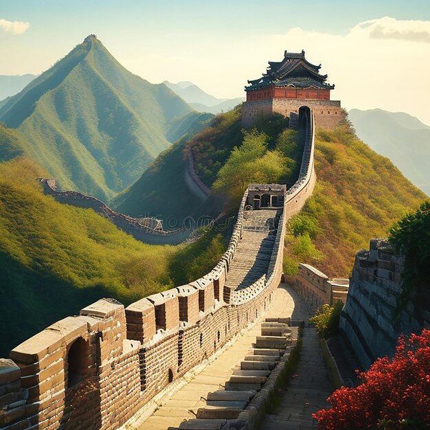 El diseño de la Ilustración de la Gran Muralla China
