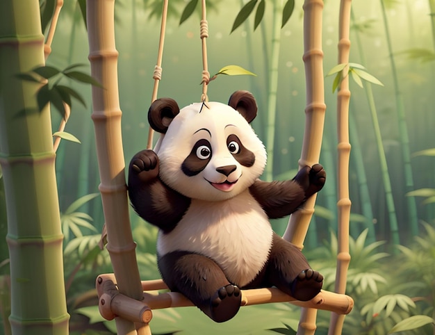 diseño de ilustración de panda animado